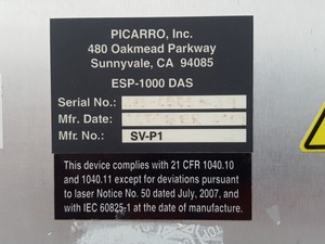 Thumbnail image of Picarro Cavity Ringdown Isotopic CO2 Spectrophotometer G1101-i & GSP-1000 PSU 