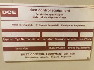 Thumbnail image of DCE Dust Extractor Control Unit Model No UMA 104 G3 Engineering 3ph 3-Phase 415v