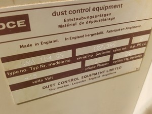 Thumbnail image of DCE Dust Extractor Control Unit Model No UMA 104 G3 Engineering 3ph 3-Phase 415v