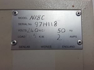 Thumbnail image of Genlab N18C Benchtop Laboratory Oven / Incubator with 2 x Racks Lab 250C