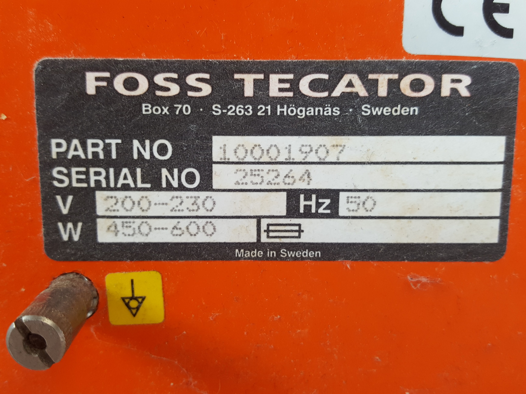 Image of Foss Tecator 1093 Cyclotec Sample Mill Part No. 100001907 Lab