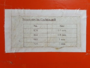 Thumbnail image of Foss Tecator 1093 Cyclotec Sample Mill Part No. 100001907 Lab