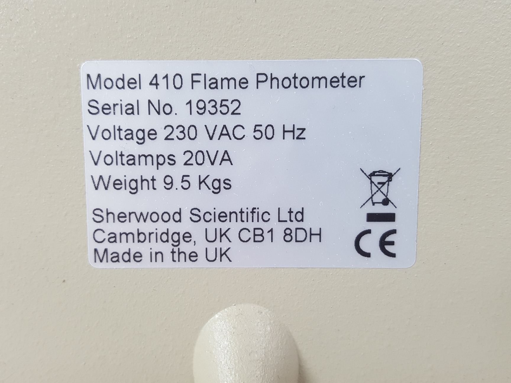 Image of Sherwood Scientific Flame Photometer 410 Lab