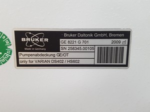 Thumbnail image of Bruker GE 8221 Vacuum Pump Acoustic Enclosure Sound Cabinet Lab Varian DS402