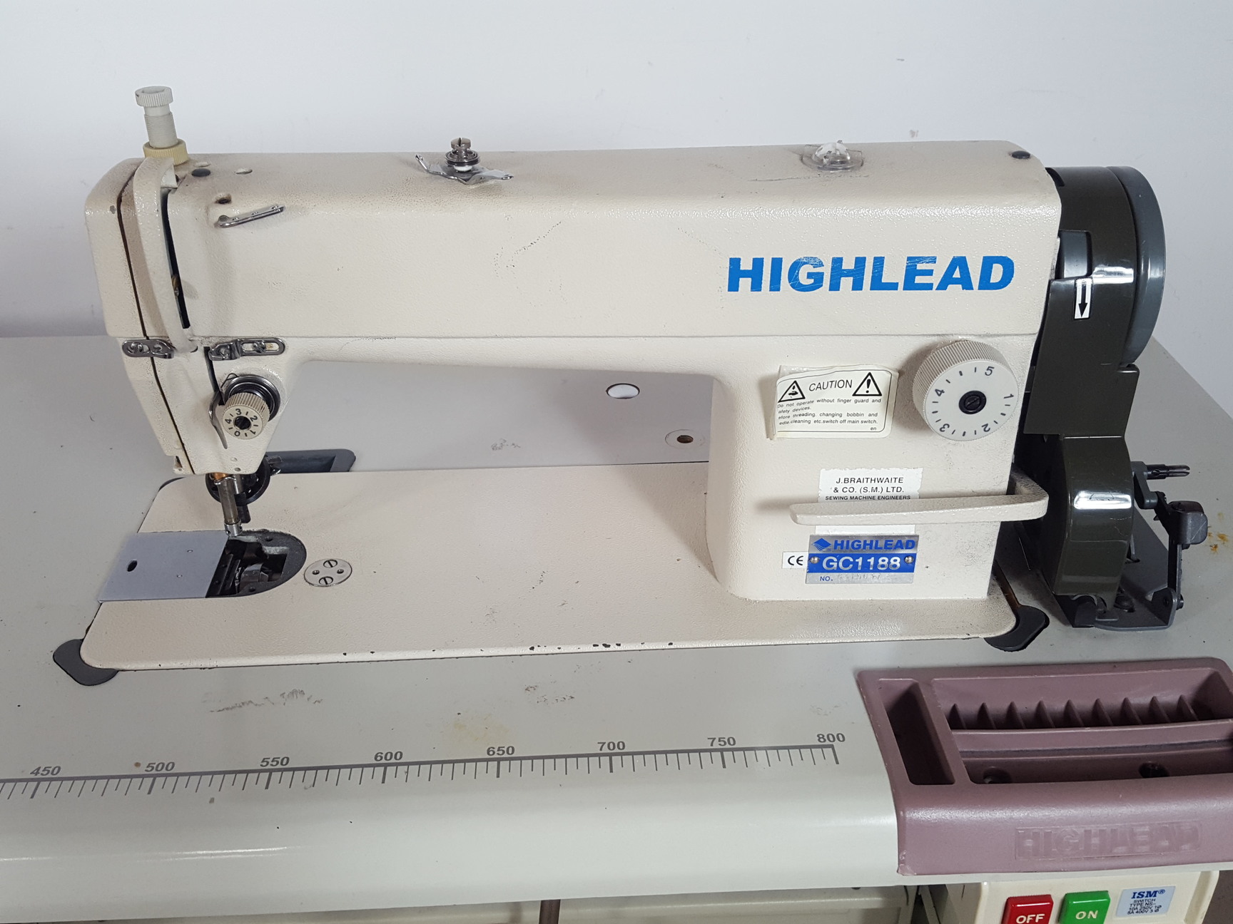 Image of Pair of Highlead GC1188 High Speed Lockstitch Flatbed Industrial Sewing Machines