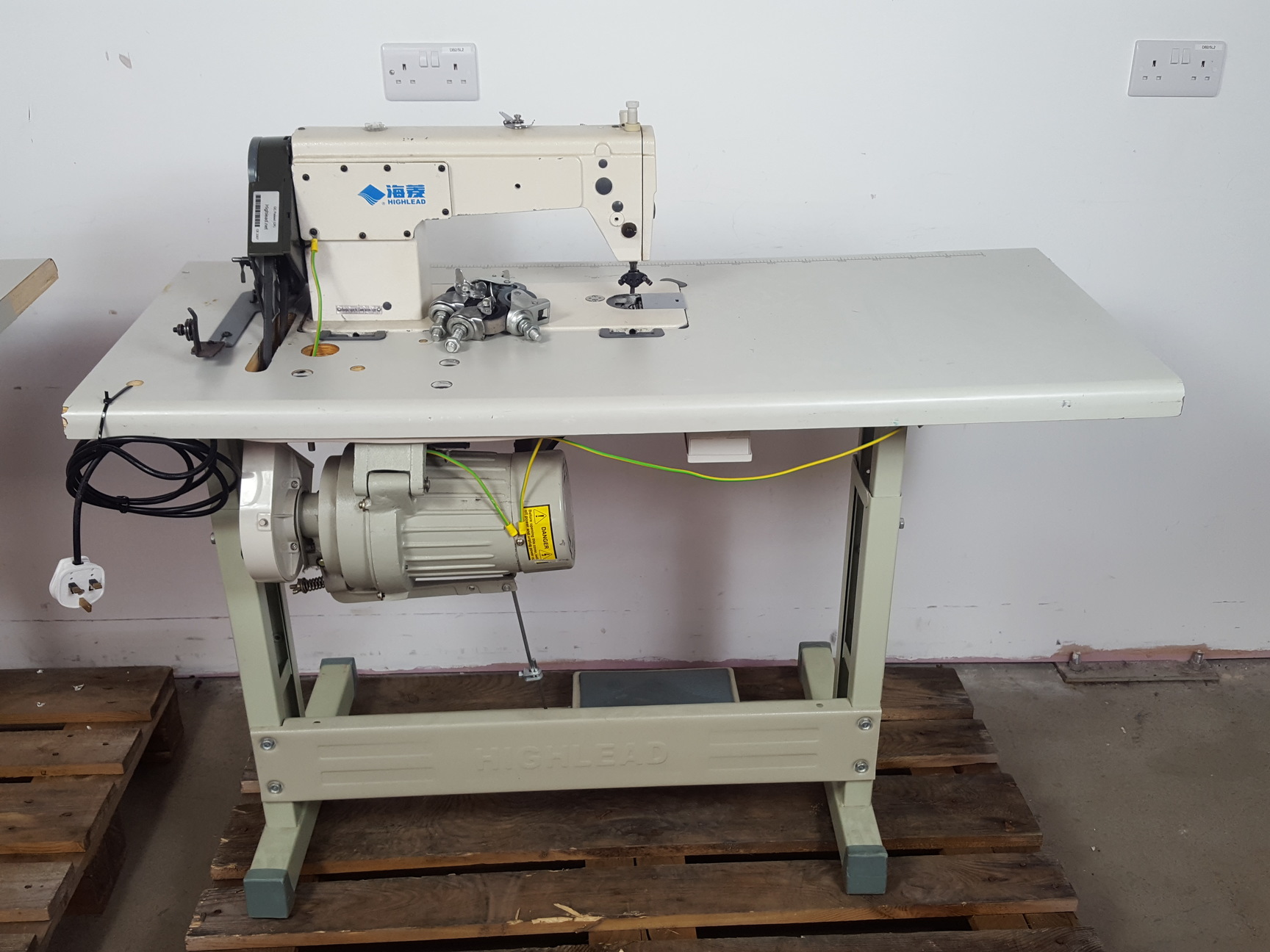 Image of Pair of Highlead GC1188 High Speed Lockstitch Flatbed Industrial Sewing Machines