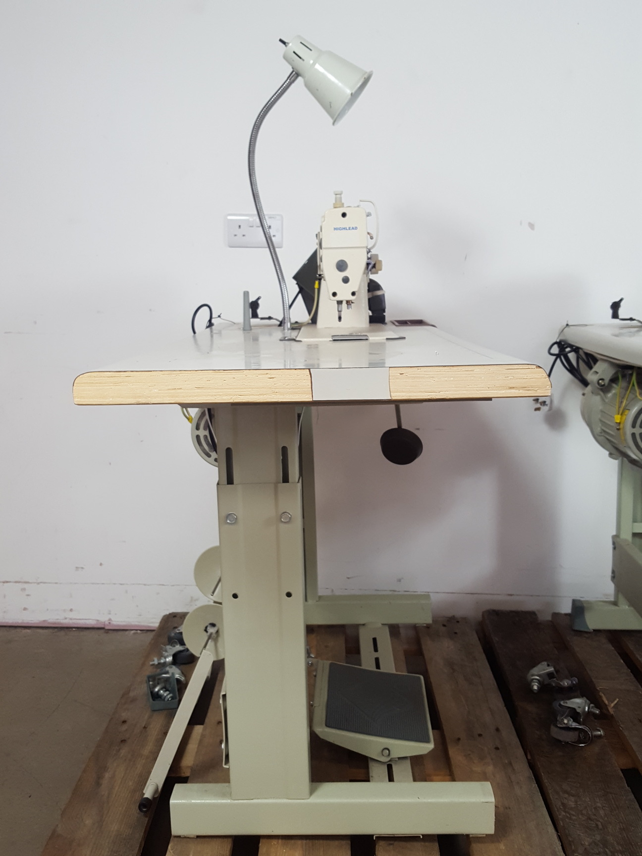 Image of Pair of Highlead GC1188 High Speed Lockstitch Flatbed Industrial Sewing Machines