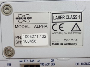 Thumbnail image of Bruker Alpha Drift Compact FT/IR FTIR Spectrometer Lab