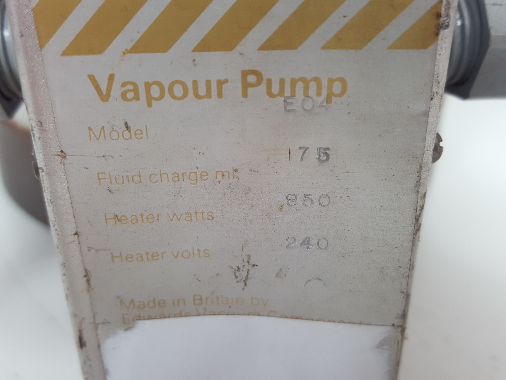 Image of Edwards Diffusion Vapour Vacuum Pump Model E04 Lab Spares/Repairs