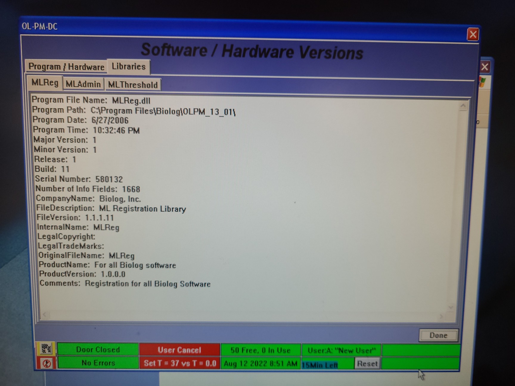 Image of Torcon Omnilog Microplate Incubator Model: 71000 Lab
