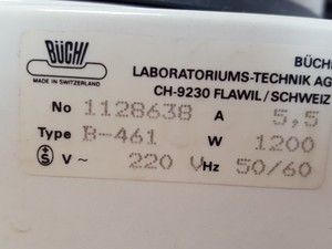 Thumbnail image of Buchi RE 111 Rotavapor Rotary Evaporator w/ B-1461 Water Bath Lab Spares/Repairs