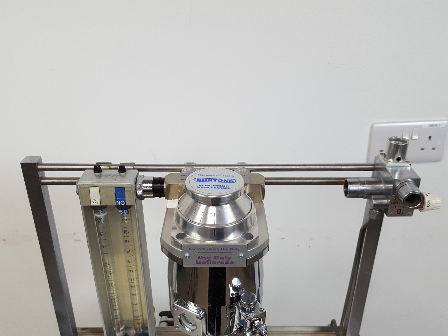 Image of British Oxygen Company Anaesthesia Machine with Burton Vaporiser Lab