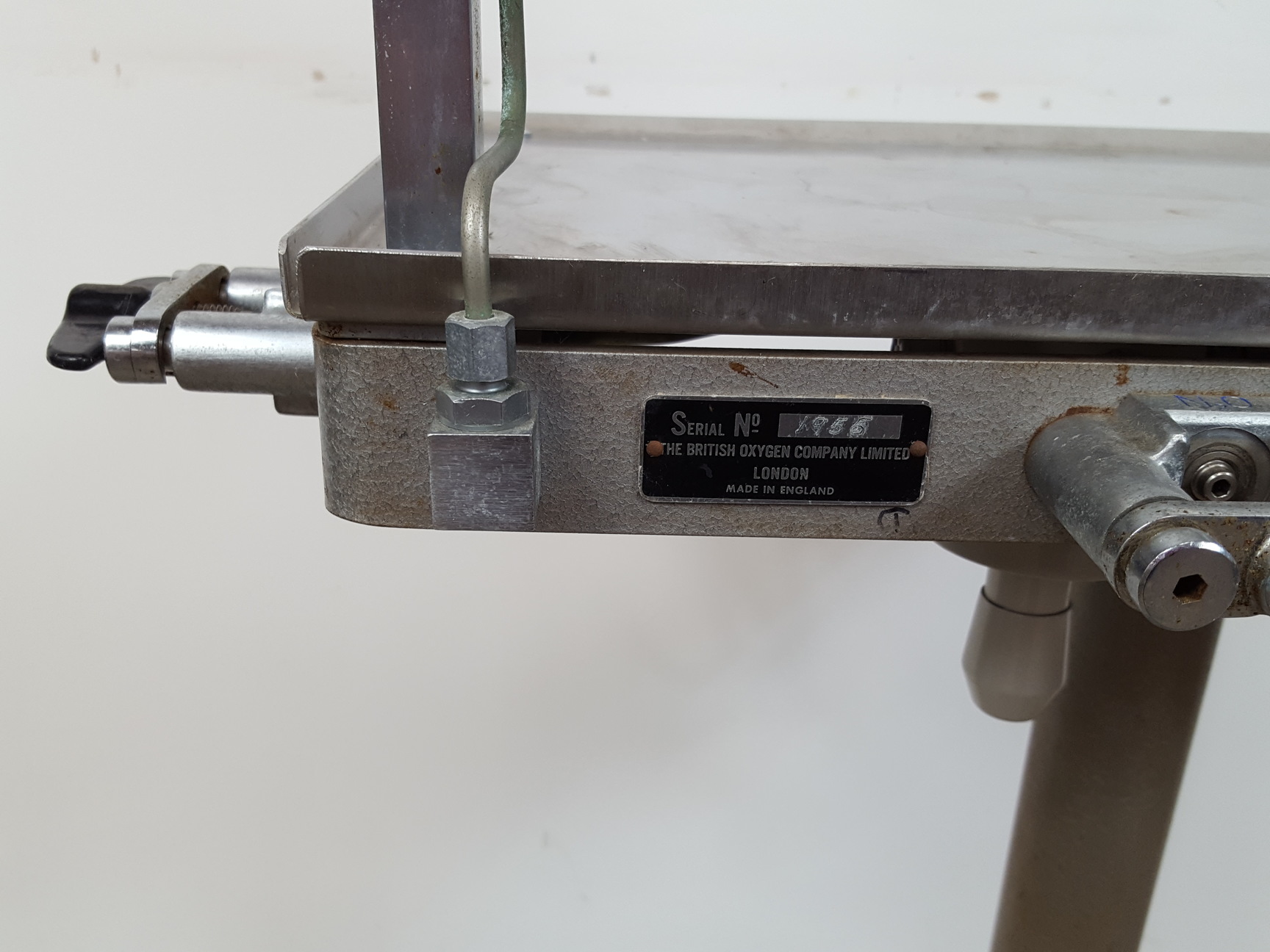 Image of British Oxygen Company Anaesthesia Machine with Burton Vaporiser Lab
