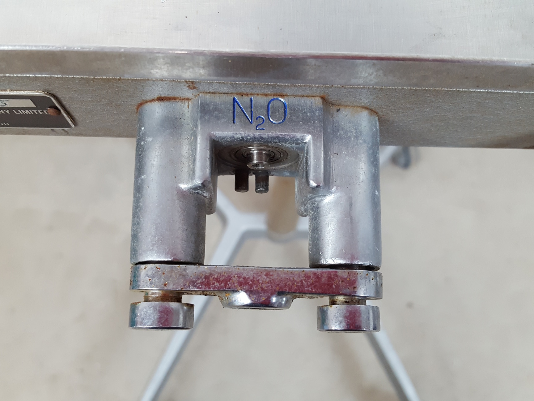 Image of British Oxygen Company Anaesthesia Machine with Burton Vaporiser Lab