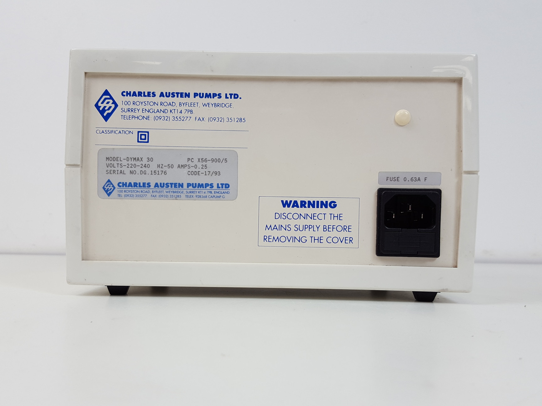 Image of Charles Austen Pumps Dymax 30 Diaphragm Pump Lab