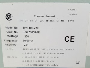 Thumbnail image of Thermo Savant RVT400 Refrigerated Vapor Trap Model: RVT400-230 Lab