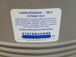 Thumbnail image of Statebourne Biorack 5400 Liquid Nitrogen Storage Dewar Tank Lab