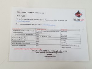 Thumbnail image of TripleRed Duo Water Purification System DUO20 with TANK60 Tank Lab