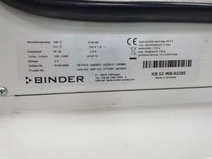 Thumbnail image of Binder Model IP 20 Laboratory Oven Lab