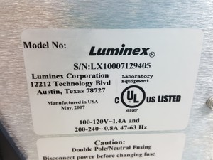 Thumbnail image of Luminex 200 Multiplex Assay System & Software Lab Spares/Repairs