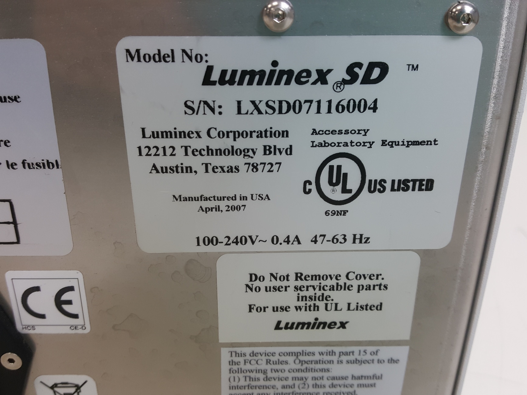 Image of Luminex 200 Multiplex Assay System & Software Lab Spares/Repairs