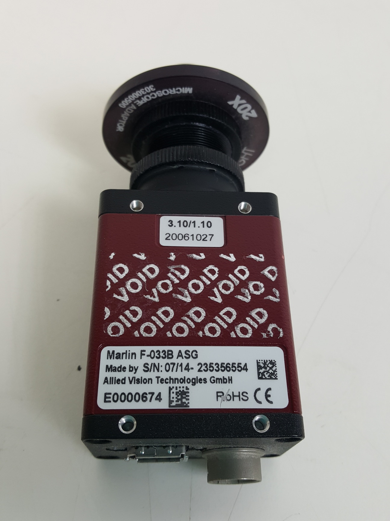 Allied Vision Technologies Nanosight Nano Marlin F-033B ASG Particle Camera