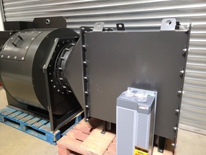 Thumbnail image of Fans & Blowers Ltd 600 BSZ100 Centrifugal Industrial Fan Parker AC30 Marine Lab