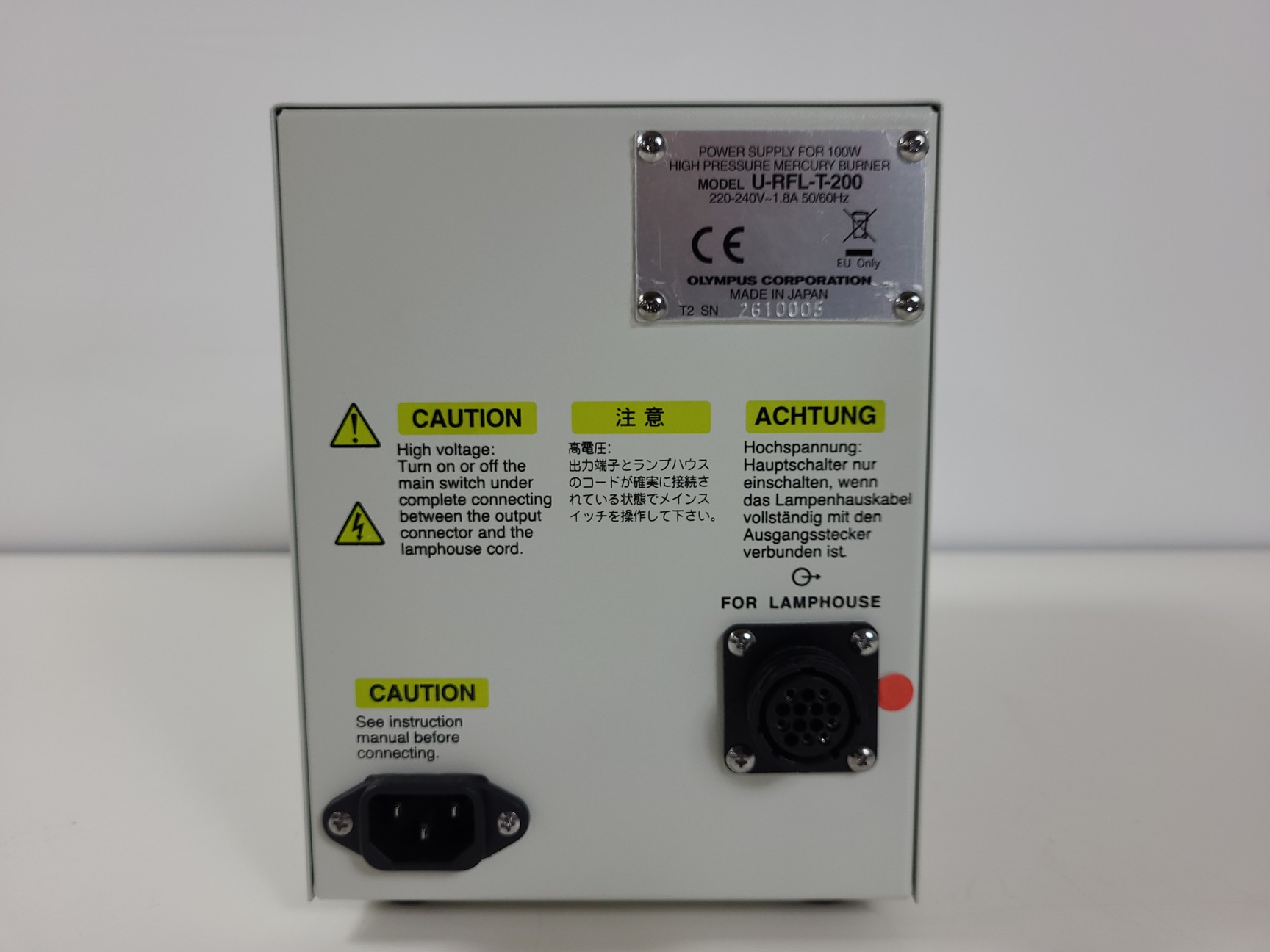 Image of Olympus U-RFL-T 200 Power Supply & L-LH100HGAPO Fluorescence Light Source Lab