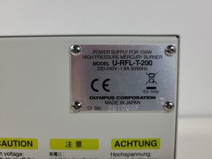Thumbnail image of Olympus U-RFL-T 200 Power Supply & L-LH100HGAPO Fluorescence Light Source Lab