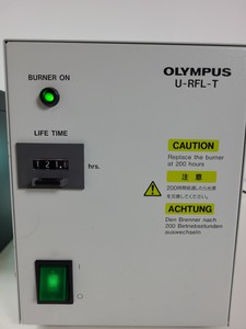 Thumbnail image of Olympus L-LH100HGAPO Fluorescence Light Source & U-RFL-T 200 Power Supply  Lab