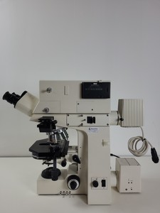 Thumbnail image of Zeiss Axiophot Microscope w/ 5 x Zeiss Plan-NEOFLUAR Objectives Lab