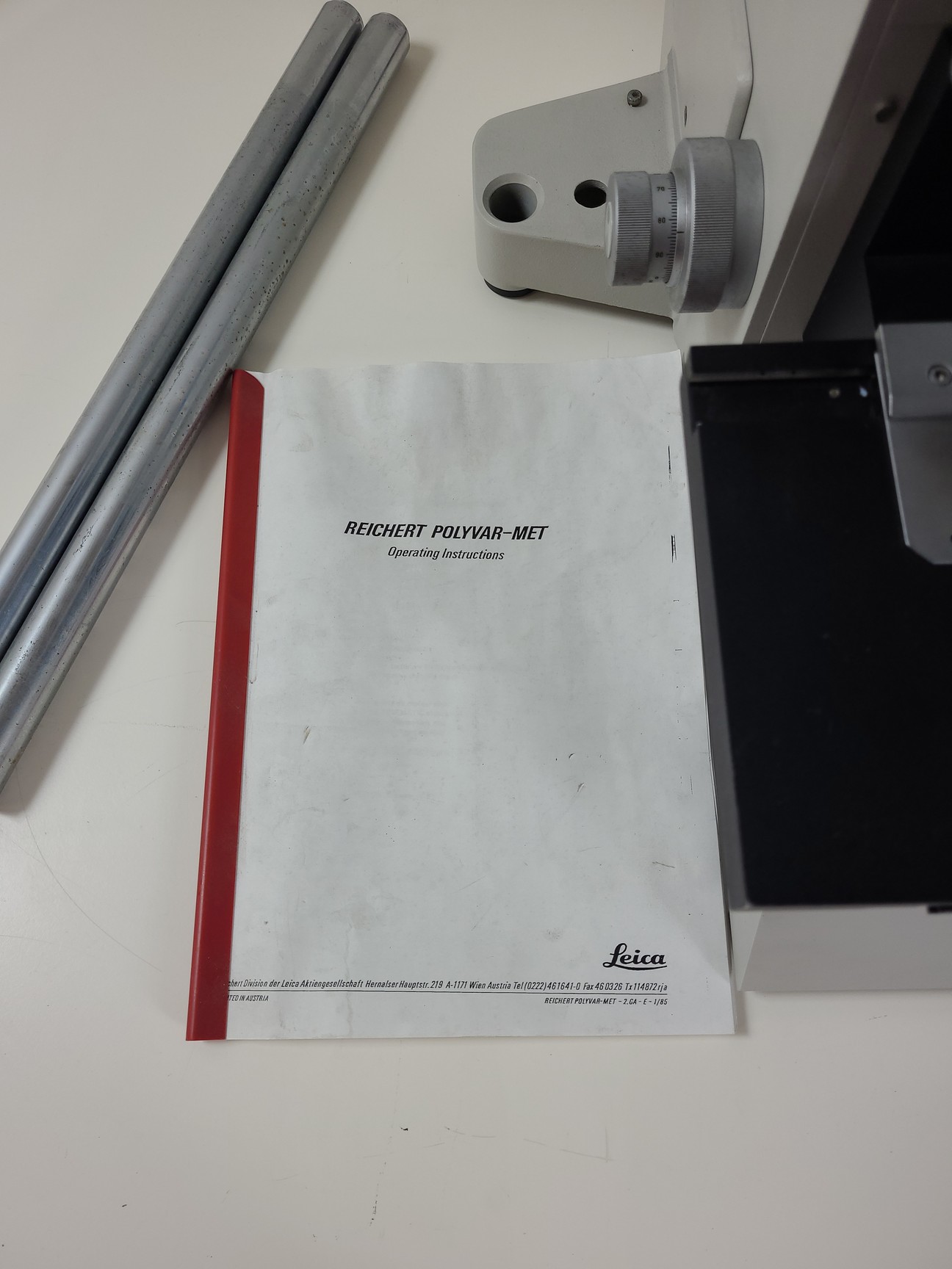 Image of Reichert-Jung Polyvar 300602 Microscope & 4 Objectives - Austria 4, 10, 25, 40 
