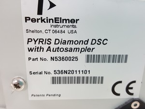 Thumbnail image of Perkin Elmer PYRIS Diamond DSC Differential Scanning Calorimeter & Autosampler