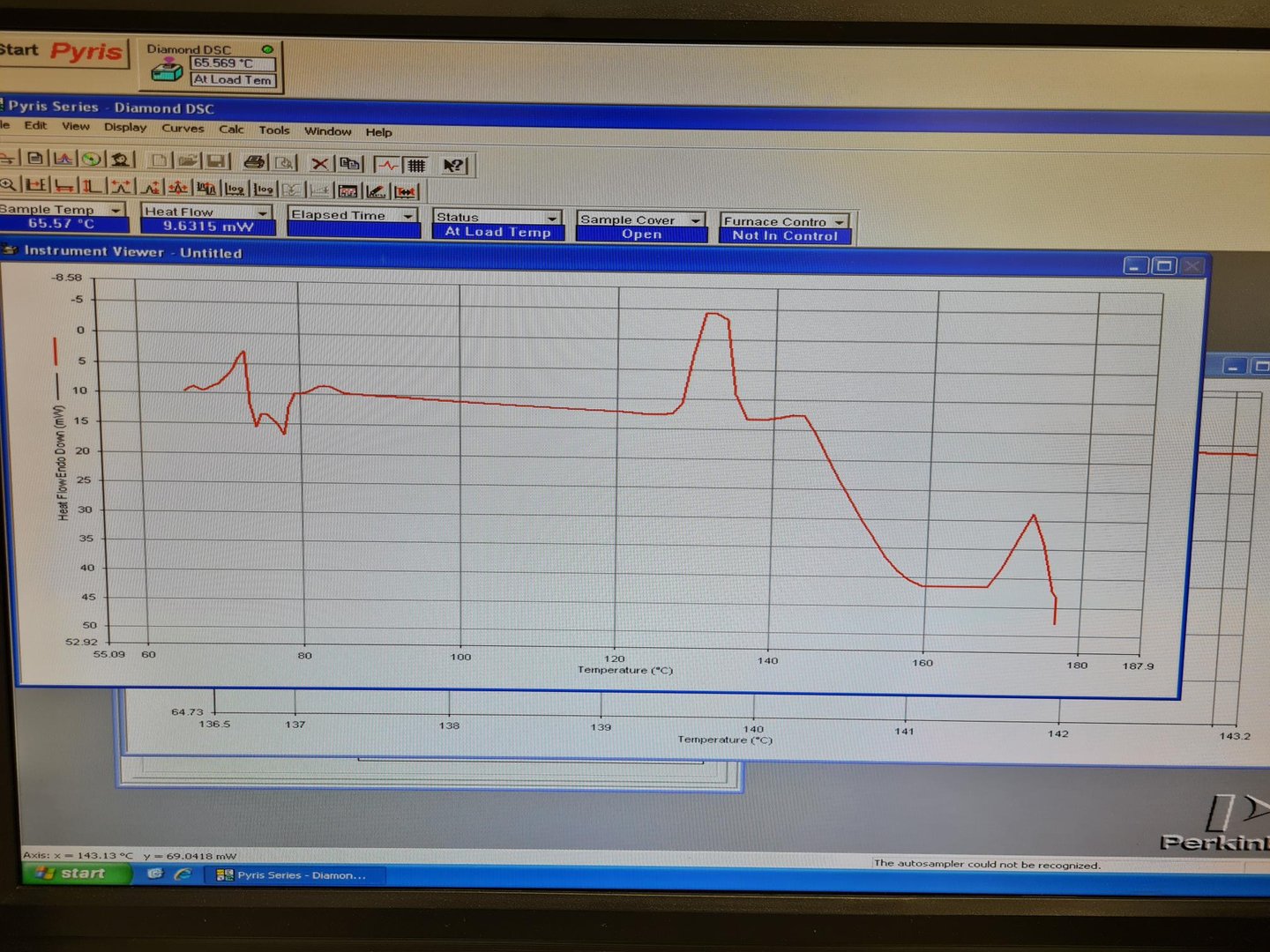Image of Perkin Elmer PYRIS Diamond DSC Differential Scanning Calorimeter & Autosampler