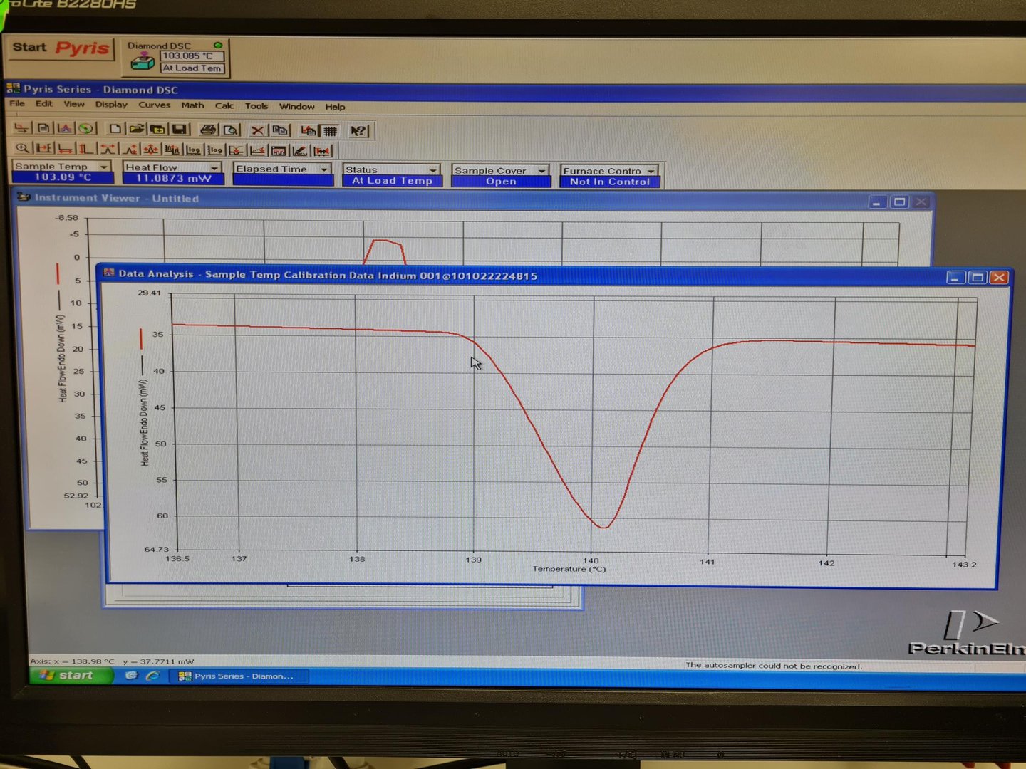 Image of Perkin Elmer PYRIS Diamond DSC Differential Scanning Calorimeter & Autosampler