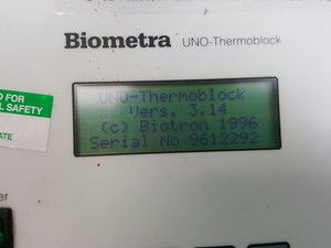 Thumbnail image of Biometra UNO II Thermoblock Thermal Cycler w/ 48 Block for 0.2ml Tubes Lab