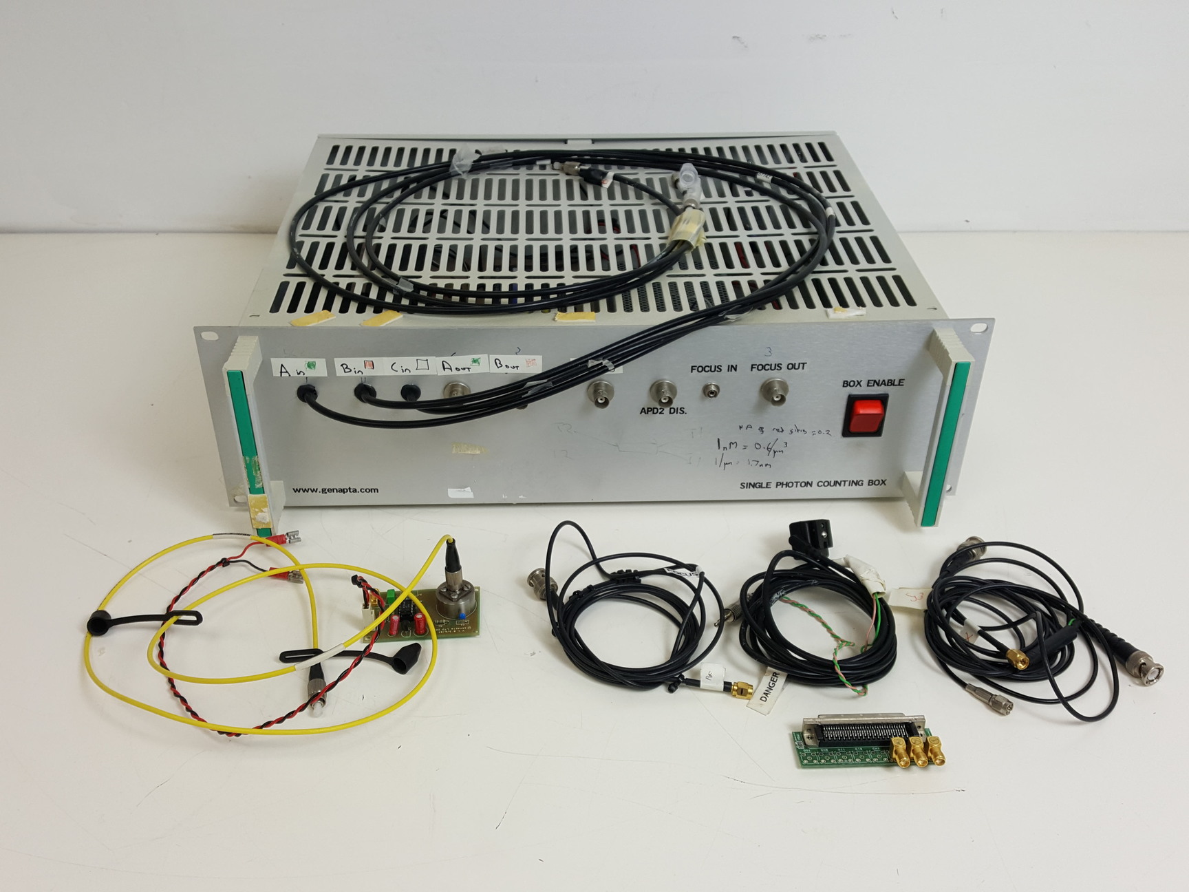 Image of Genapta Laser Enable and Disable Units & Single Photon Counting Box Lab