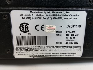 Thumbnail image of MJ Research Peltier Thermal Cycler DYAD  Model - PTC-220 Lab