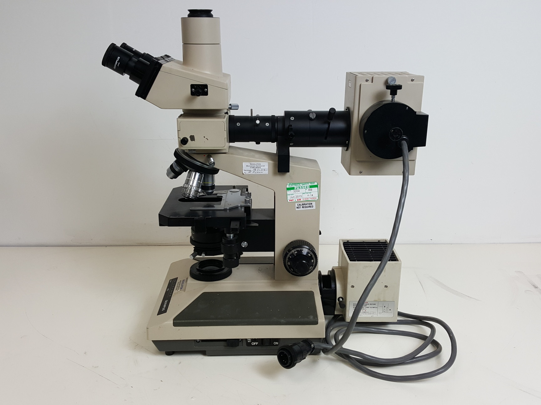 Image of Olympus BH-2 Microscope w/ 3 x Objectives - DPlan 10 0.25 160/0.17, SPlan Apo 