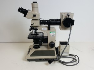 Thumbnail image of Olympus BH-2 Microscope w/ 3 x Objectives - DPlan 10 0.25 160/0.17, SPlan Apo 