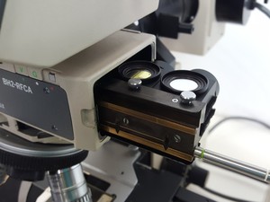 Thumbnail image of Olympus BH-2 Microscope w/ 3 x Objectives - DPlan 10 0.25 160/0.17, SPlan Apo 
