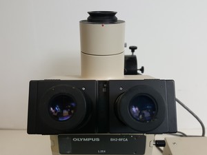 Thumbnail image of Olympus BH-2 Microscope w/ 3 x Objectives - DPlan 10 0.25 160/0.17, SPlan Apo 