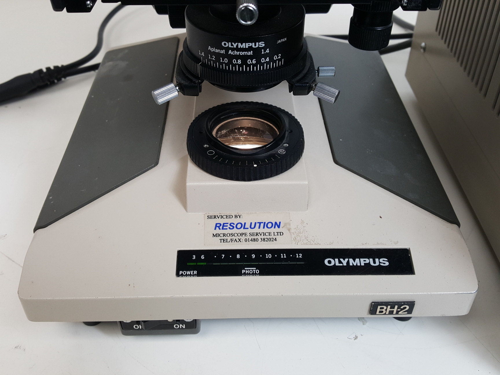Image of Olympus BH-2 Microscope w/ 3 x Objectives - DPlan 10 0.25 160/0.17, SPlan Apo 
