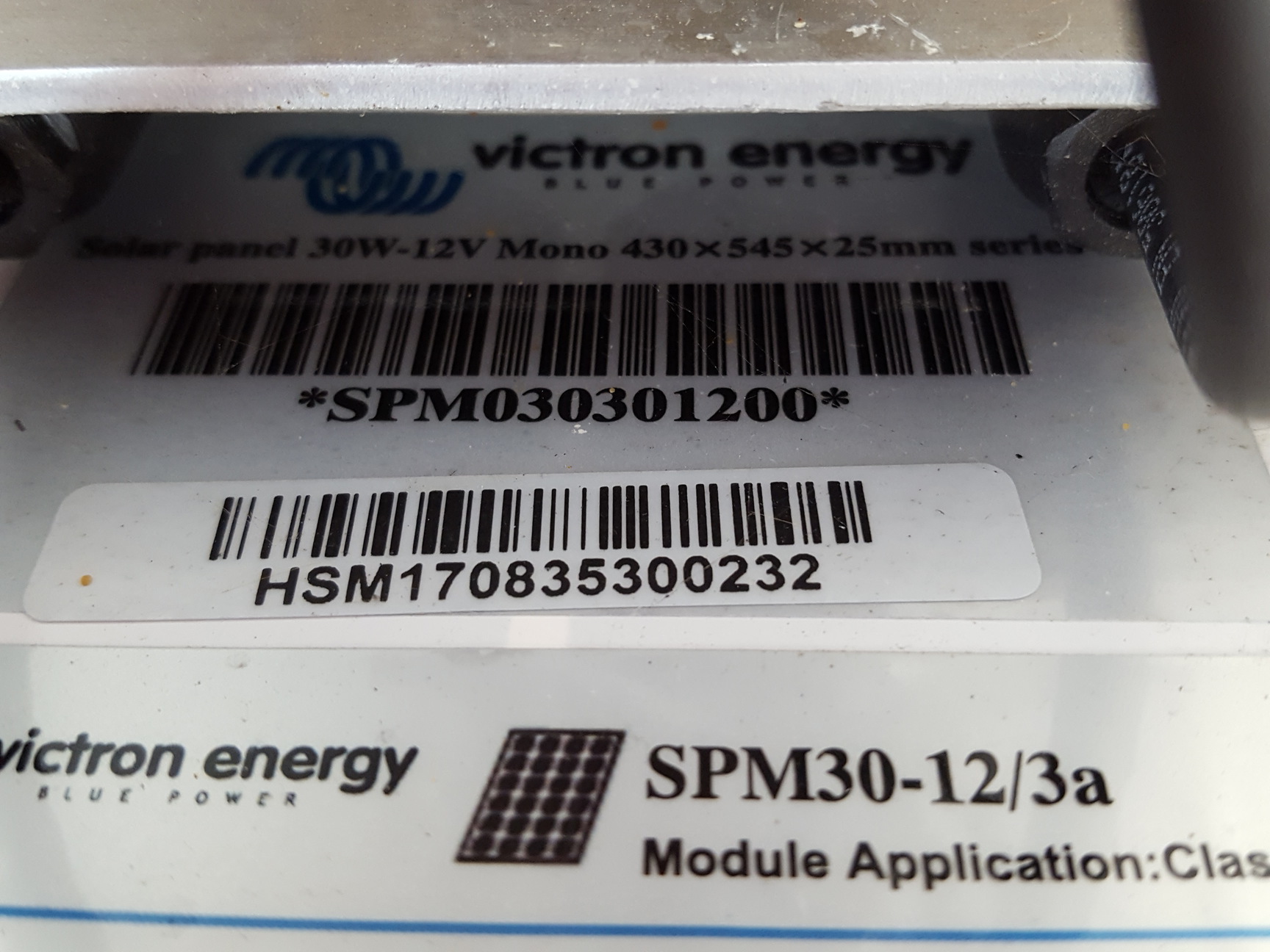 Image of 4x Victron Energy Blue Power Solar Panels  Model: SPM30-12/3a