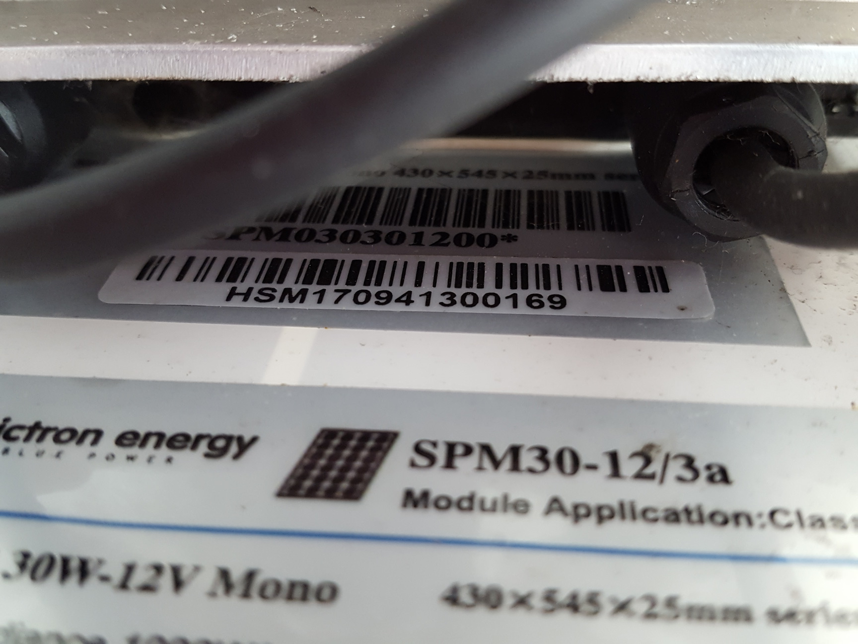 Image of 4x Victron Energy Blue Power Solar Panels  Model: SPM30-12/3a