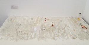 Thumbnail image of Large Lot of Mixed Laboratory Glassware Flasks, Tubes, Distillation, Evaporators