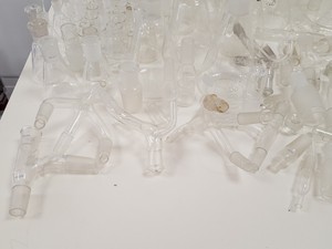 Thumbnail image of Large Lot of Mixed Laboratory Glassware Flasks, Tubes, Distillation, Evaporators