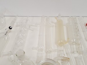 Thumbnail image of Large Lot of Mixed Laboratory Glassware Flasks, Tubes, Distillation, Evaporators