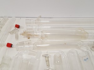 Thumbnail image of Large Lot of Mixed Laboratory Glassware Flasks, Tubes, Distillation, Evaporators
