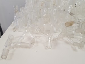 Thumbnail image of Large Lot of Mixed Laboratory Glassware Flasks, Tubes, Distillation, Evaporators